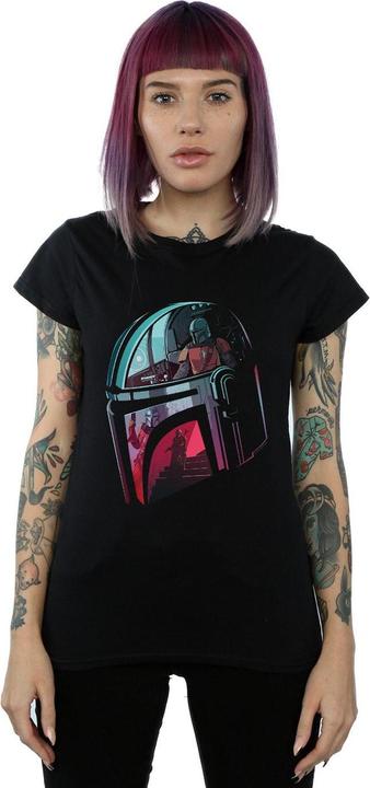 Immagine prodotto Star Wars The Mandalorian Mandalore Helmet Reflection Maglietta Donna (S)