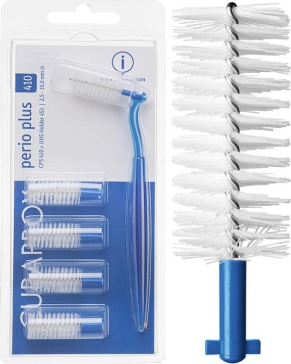Produktbild Curaprox CPS perio 410 plus, 5 Bürsten + Halter (5 x, 10 mm)