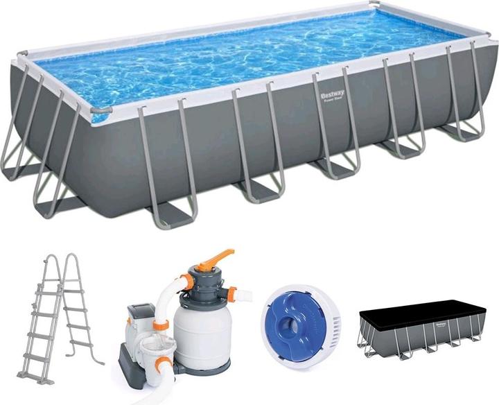 Actual product image Bestway Power Steel rectangular pool 549 x 274 x 132 cmDark grey (549 x 274 x 132 cm)