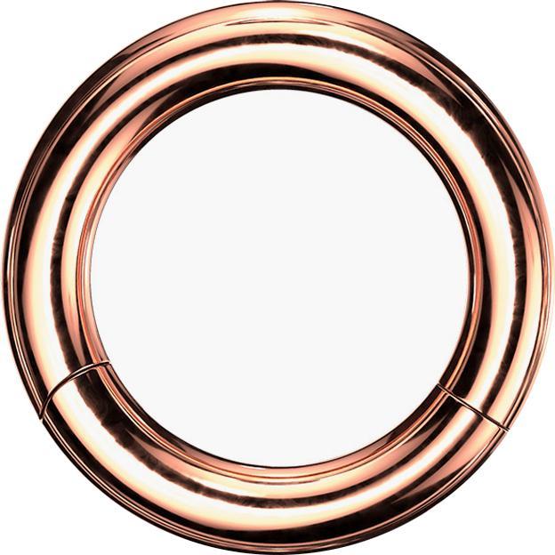 Actual product image Star Piercing Segment ring hinged rose gold (Surgical steel 316L, without brass)