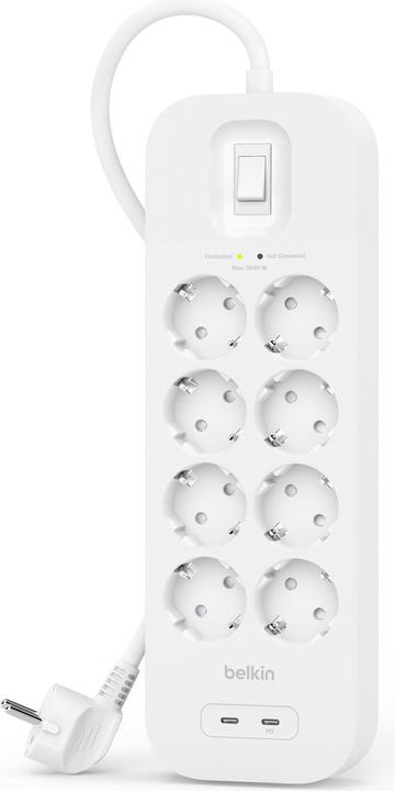 Immagine prodotto Belkin Protezione contro le sovratensioni Surgemaster (8 x, BS 1363, 2 m)