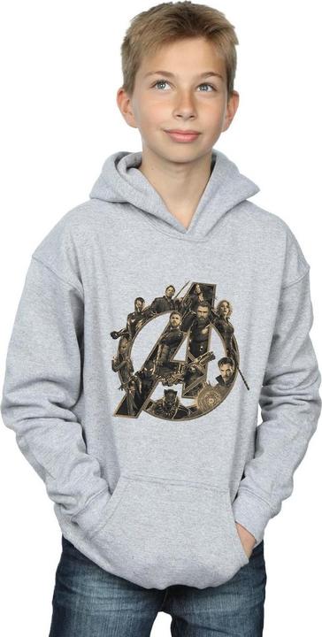 Image du produit - Sweat à capuche AVENGERS INFINITY WAR LOGO - Garçon (140, 146)