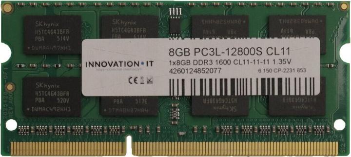 Produktbild Innovation IT 4260124852077 Speichermodul 8 GB 1 x 8 GB DDR3 1600 MHz (1 x 8GB, 1600 MHz, DDR3-RAM, SO-DIMM)