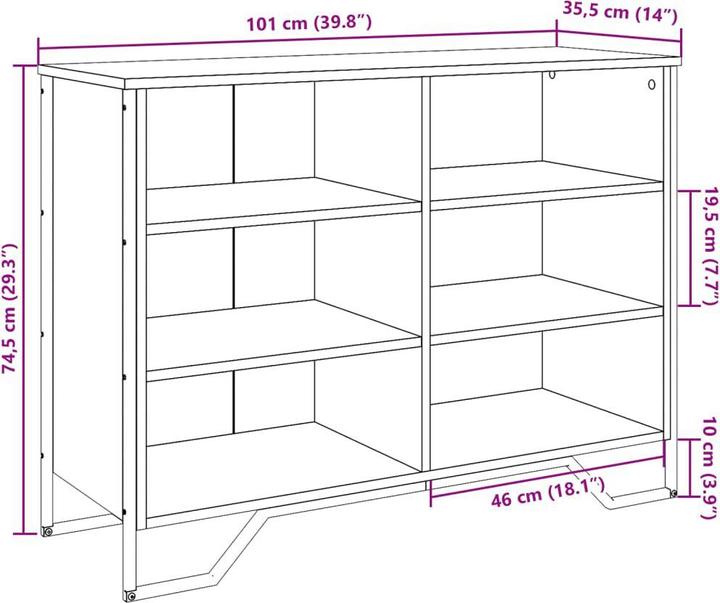 Actual product image VidaXL Sideboard (35.5 x 35.5 x 74.5 cm)