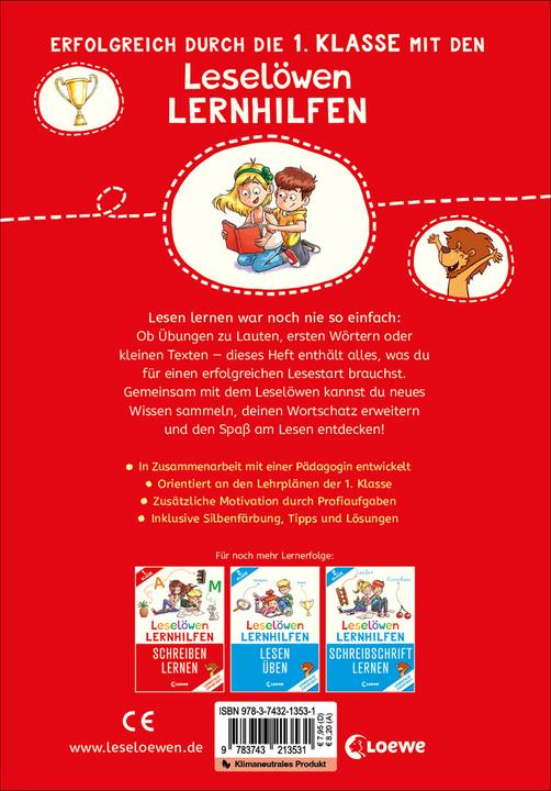 Image du produit Leselöwen Lernhilfen - Lesen lernen - 1. Klasse (Allemand, Christiane Wittenburg, Dominik Rupp, Loewe Première lecture en autonomie, Livres de première lecture Loewe, 2023)
