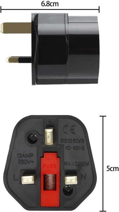 Produktbild Intirilife Steckdosenadapter UK Typ G auf EU