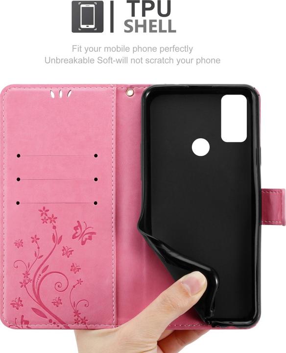 Actual product image Cadorabo Flower Book cover (Alcatel 1S (2021), Alcatel 3L)