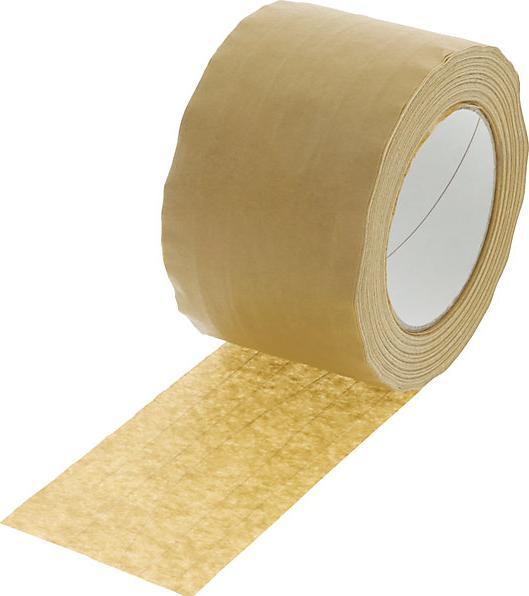 Actual product image kaiserkraft E-Commerce packaging tape, with natural fibres, terra, 5 fibres, pack of 6 x 50 (75 mm)
