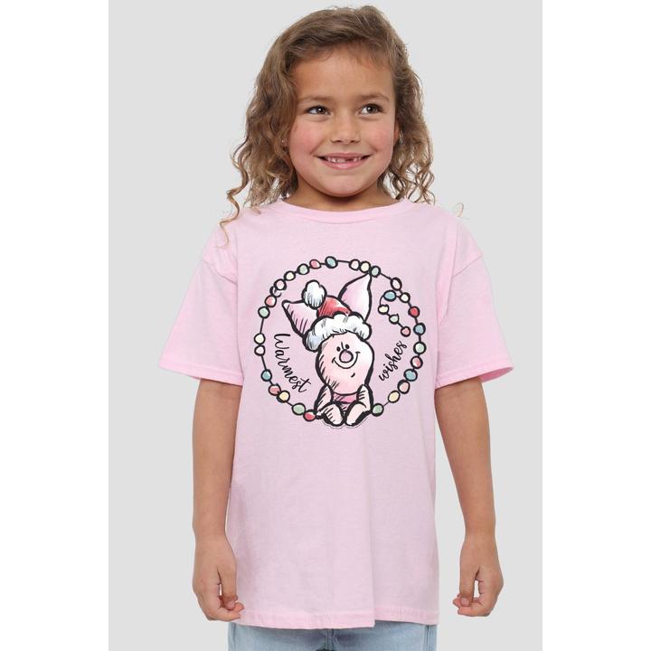 Actual product image Winnie the Pooh Childrens/Kids Warmest Christmas Wishes Piglet T-Shirt (116)