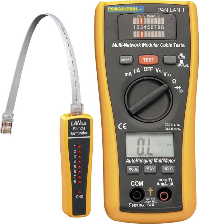 Pancontrol Kabeltester PAN LAN1, 600, 162 x 74,5 x 44 mm (CAT II 600V, CAT III 300V)