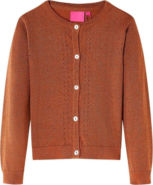 Actual product image VidaXL Children's cardigan Cognac 92,Material: 97 % cotton. 3 (92)