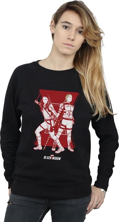 Actual product image Womens/Ladies Black Widow Movie Sisters Silhouette Sweatshirt (S)