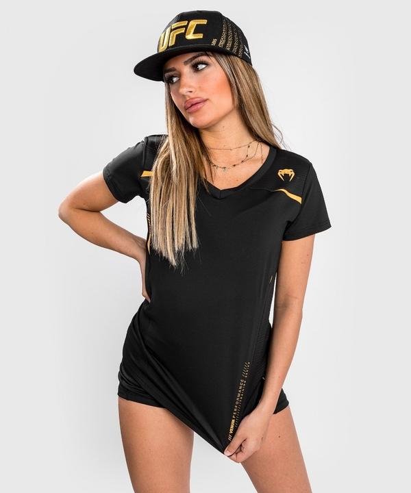 Actual product image Venum Tempest 2.0 Women Dry tech T-shirt Black/Gold - XS (XS)
