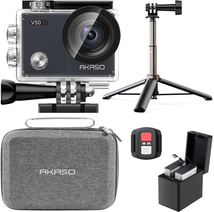 Actual product image Akaso Action Cam 4K mit Stativ und Tasche (Wi-Fi)