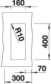 Image du produit Blanco Subline 160-U (Evier sous plan, 46 cm, 19 cm)