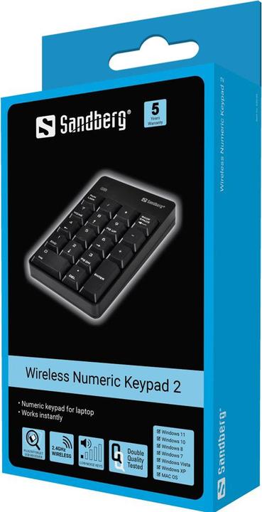 Produktbild Sandberg Numeric Keypad 2 (Nummernblock, Kabellos)