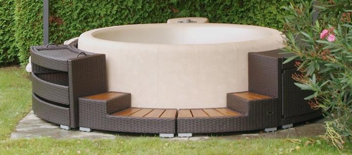 Actual product image Softub Poly Rattan Chill Lounge 220 Mocca