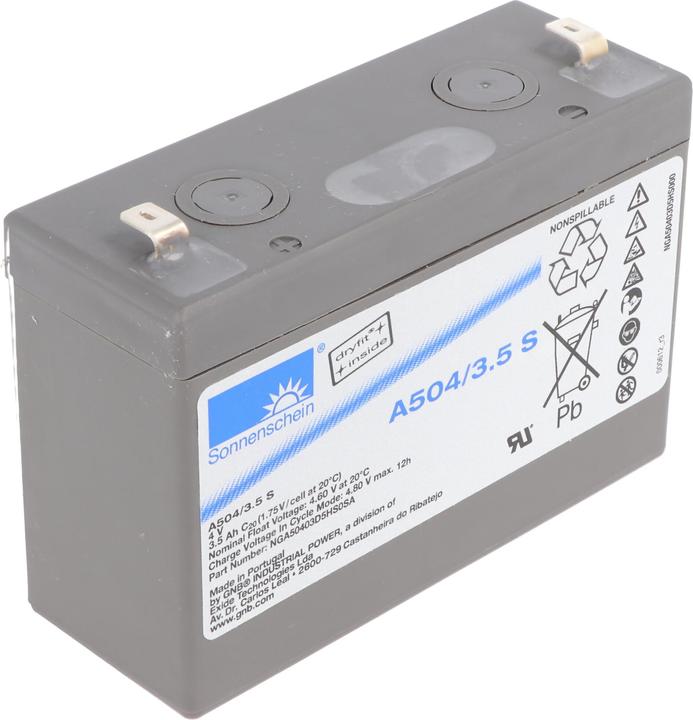 Produktbild Tadiran Sonnenschein Dryfit A504/3.5 S PB Blei-Akku Anschluss 4,8mm (4 V, 3.50 Ah)