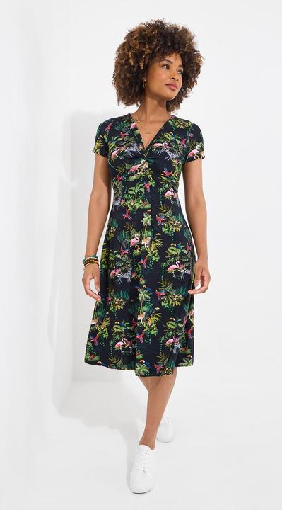 Produktbild Joe Browns Animal Print Short Sleeve Jersey Knee-Length Dress (10)