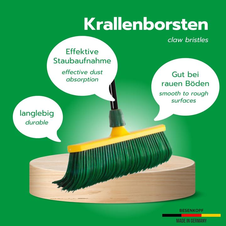 Image du produit Novaliv 2X Premium Krallenbesen mit Stiel 30cm, Spezialbesen gebogenen Borsten Kunststoffkopf -Ideal (1 pcs)