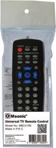 Produktbild Msonic MBC415K Fernbedienung IR Wireless TV Drucktasten (Universal Fernbedienung, Miracast)