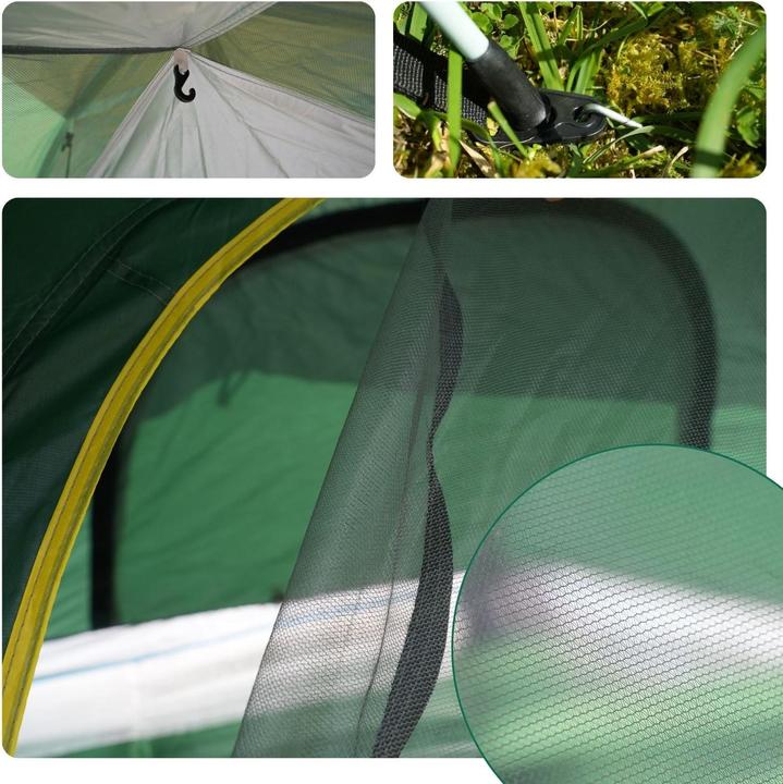 Immagine prodotto Hermex Tenda da campeggio per 3-4 persone Tenda a montaggio rapido Tenda automatica Tenda da festival (Tenda gonfiabile, 3.40 kg, 4 persone)