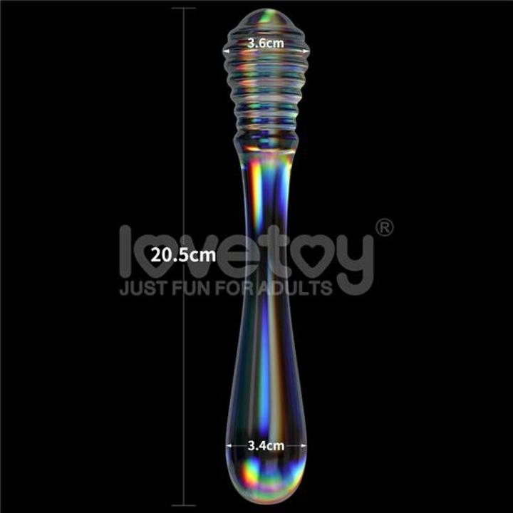 Actual product image Love Toy LoveToy Twilight Gleam Glas Dildo Twin Pleasures