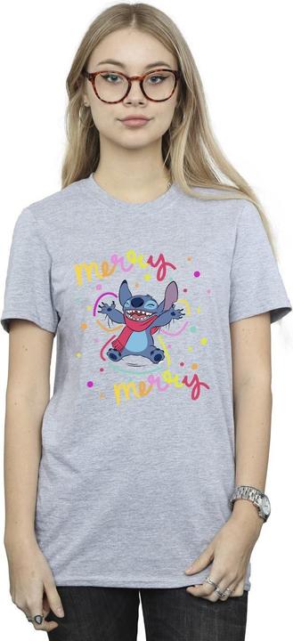 Image du produit Disney - T-shirt LILO & STITCH MERRY RAINBOW - Femme (XL)