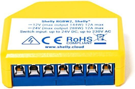 Actual product image Shelly RGBW2 (Dimming actuator)
