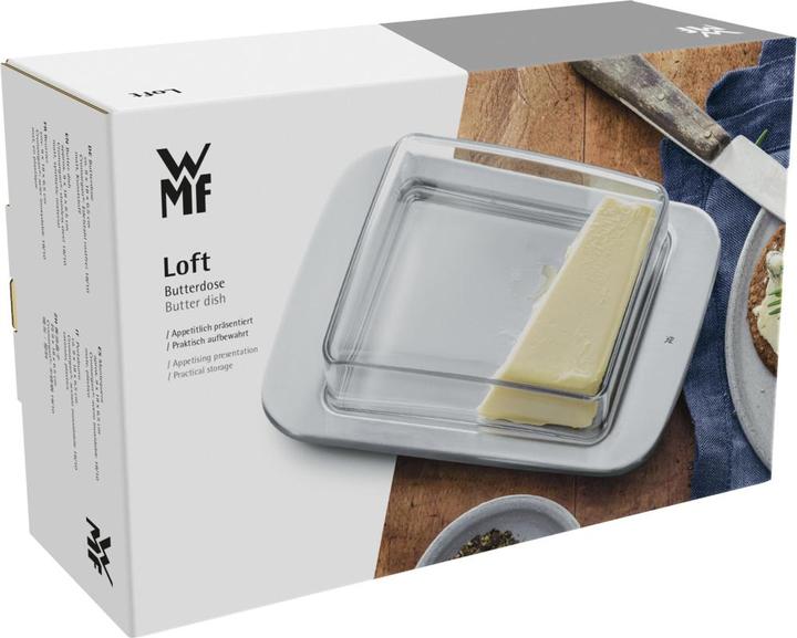 Productafbeelding WMF Botervloot botervloot 12x17cm plastic deksel zolder brunch roestvrij staal mat (1.05 l)