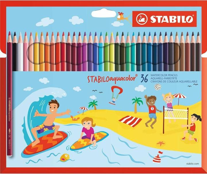 Produktbild STABILO aquacolor Aquarell-Buntstift (Mehrfarbig, 36 x)