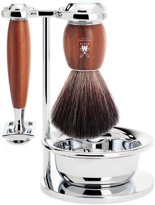 Produktbild Mühle Rasierset, 4-teilig mit Schale, Rasierpinsel mit Black Fibre, Rasierhobel