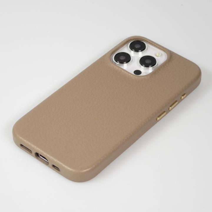 Actual product image PhoneLook Cover Fully grained luxury calfskin with metal buttons and MagSafe (Apple iPhone 15 Pro)