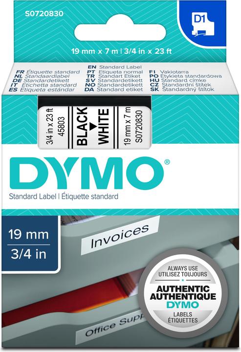 Actual product image Dymo S0720830 Standard tape (1.90 cm, White)