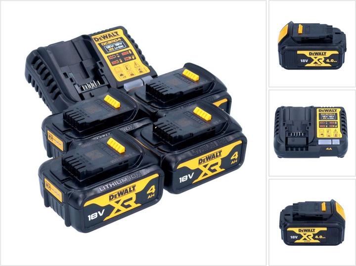 Produktbild DeWalt DCB 1104 M4 Akku Starter Set 12 V / 18 V 4x Akku 4,0 Ah + DCB 1104 Ladegerät (18 V)