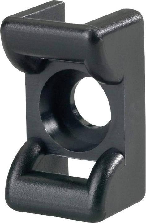 Produktbild HellermannTyton Schraubbarer Befestigungssockel schwarz (Befestigungsschlaufen, 18 mm, 100 Stk.)