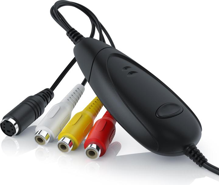 Aplic USB Audio Video Grabber, Video Audio Wandler, VHS, Videoadapter zur Nachbearbeitung für Windows 11 (USB, analoges Fernsehsignal)