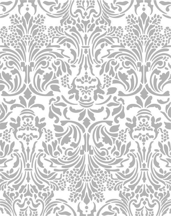 Image du produit Stamperia Pochoir "Fantasy World - Damasque" (Monde fantastique - Damasque)
