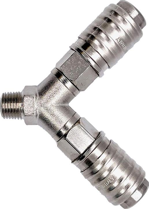 AZE Y-Verteiler mit Gewindeanschluss 1/4", inkl. 2x Kupplung
