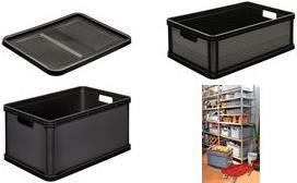 Image du produit keeeper Boîte de rangement ""robert"", 45 litres, graphite Capacité de charge : 60 kg, boîte de transport (45 l)