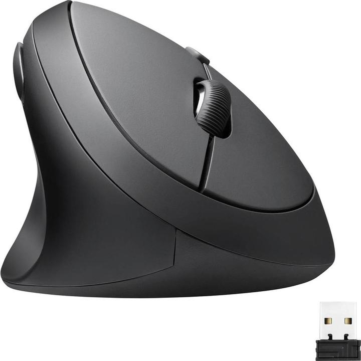 Immagine prodotto Perixx PERIMICE-719L, Piccolo mouse ergonomico per mancini, senza fili, nero (Senza fili)