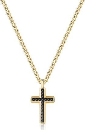 Actual product image Brosway Backliner BBC02 Gold Plated Cross Necklace