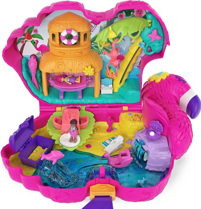 Actual product image Polly Pocket Flamingo party playset, incl. 2 figures & accessories