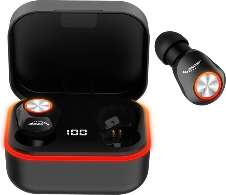 Actual product image Audiocore AC580 TWS Bluetooth In-Ear Headphones with Charging Dock and Built-in Microphone Touch Technology Wi (ANC, Wireless)
