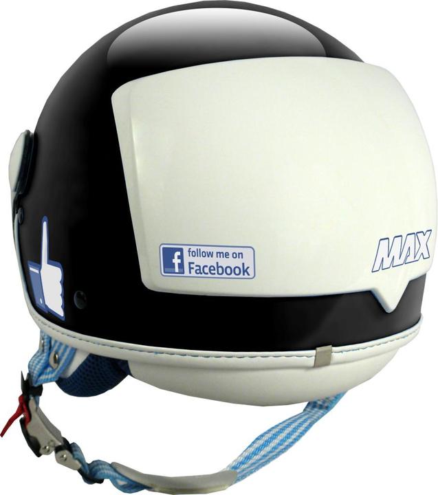 Immagine prodotto Max FACEBOOK Jethelm schwarz-weiss S (S)