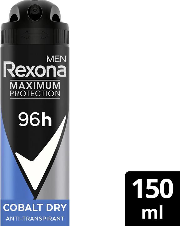 Immagine prodotto Rexona Deodorante Spray Protezione Massima Cobalto Dry 150 ml (Getto vaporizzato, 150 ml)