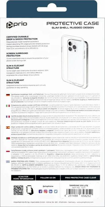 Image du produit prio Housse de protection pour Samsung Galaxy S10 Lite claire (Samsung Galaxy S10 Lite)