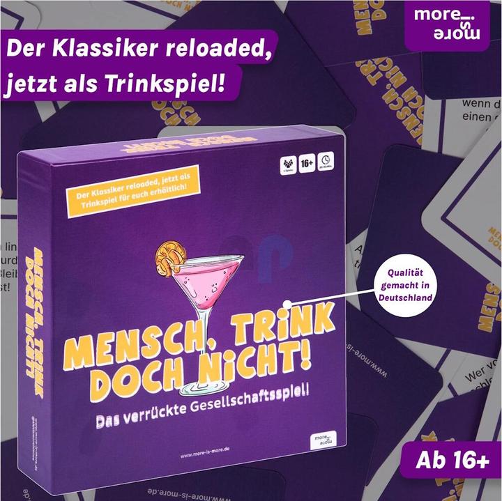 Image du produit More is more Ne buvez pas! (Allemand)