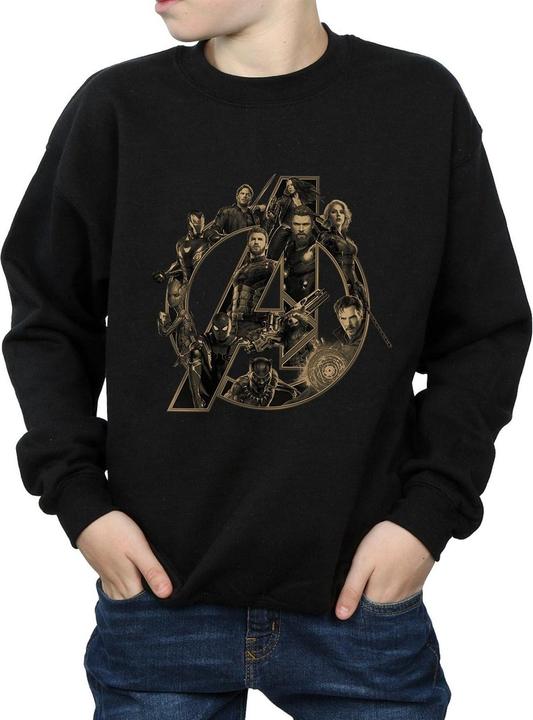Actual product image Boys Avengers Infinity War Logo Sweatshirt (152, 158)