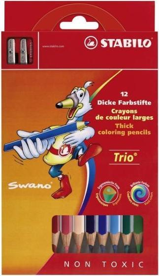 Actual product image STABILO Trio thick triangular crayon with sharpener (Multicolor, 12 x)